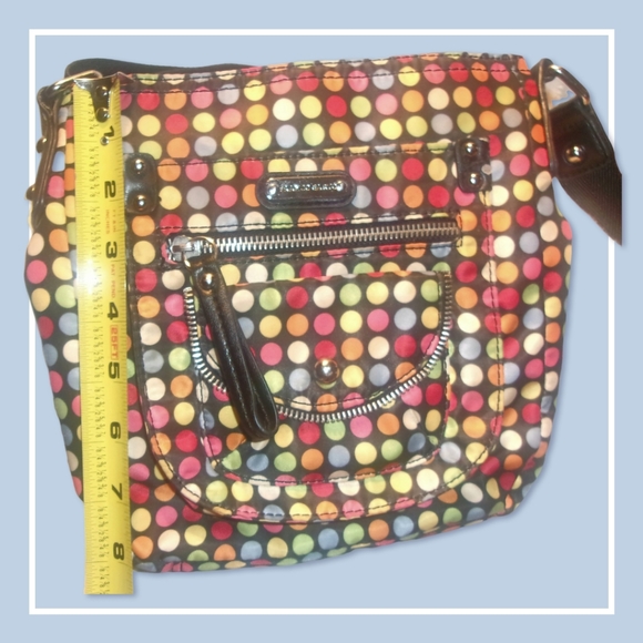 FRANCO SARTO | Cute Multi-colored Polka-dot Cross-body Messenger Bag | EUC - Picture 7 of 9